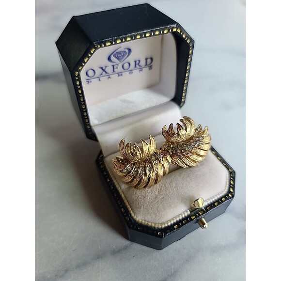 Coro Rhinestone Clip-on Earrings Vintage, READ - Picture 4 of 10